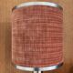 Vintage 70s velvet lampshade with stainless steel finish, 18 cm.