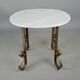 Desserte art deco dessus marbre ovale