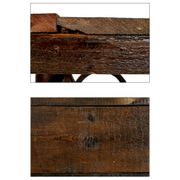Table basse en fonte et bois