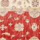 Red Livingroom Wool Handmade Floral Area Rug, Traditional Design 150x210cm