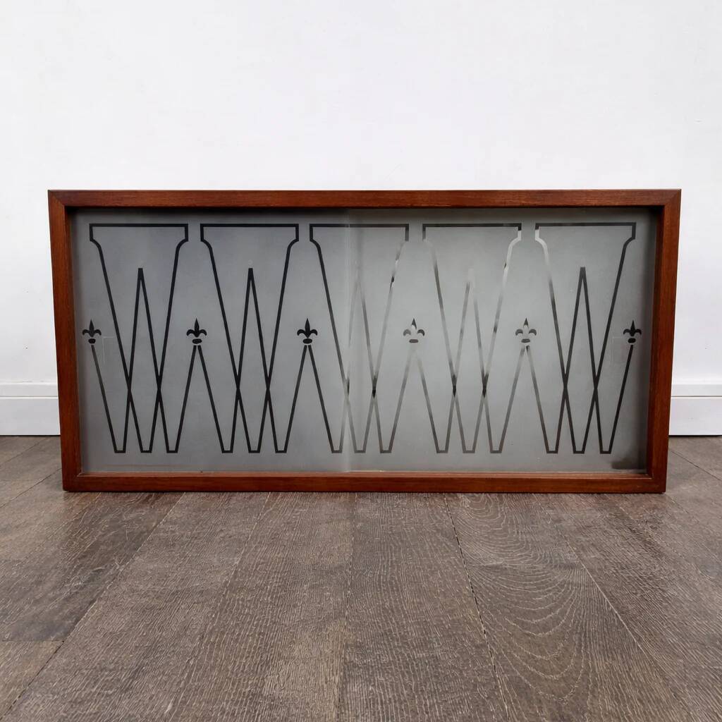 Small glass-fronted wall cabinet in teak with drawers, Denmark, 1960.