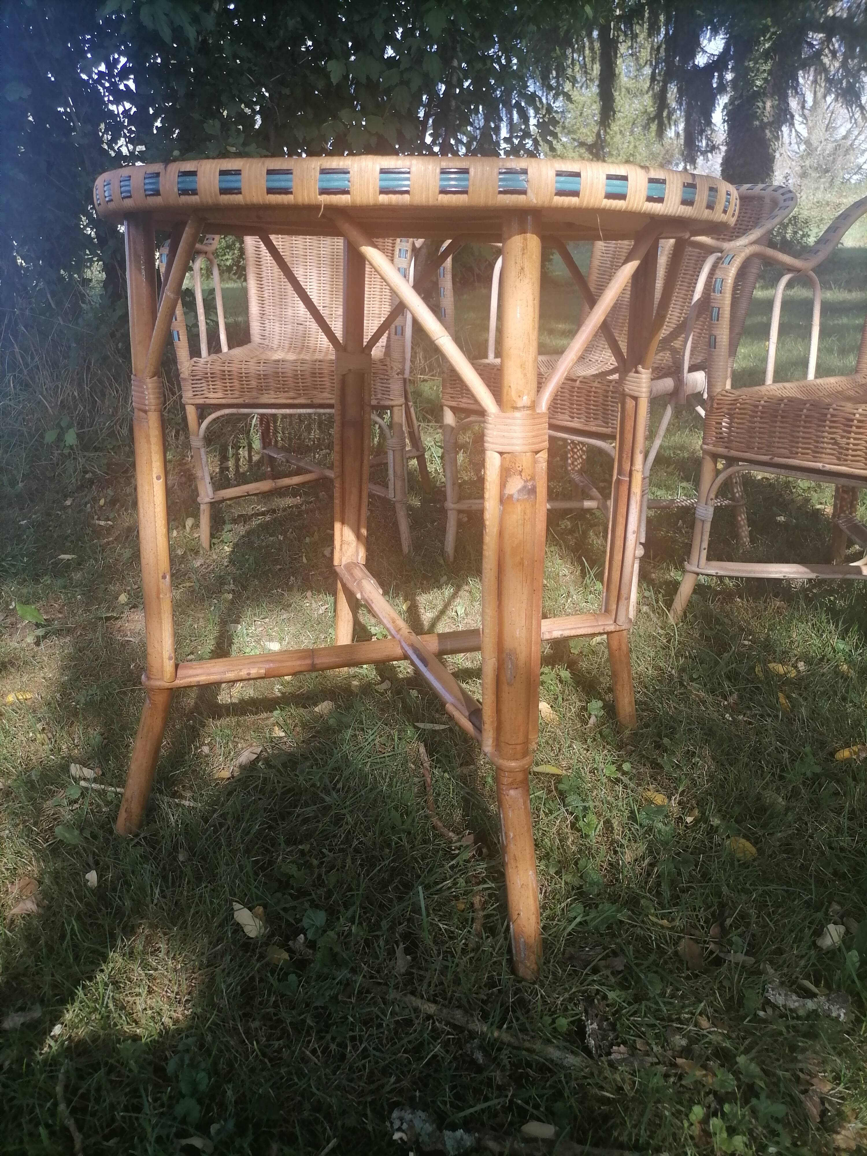 Garden rattan living room