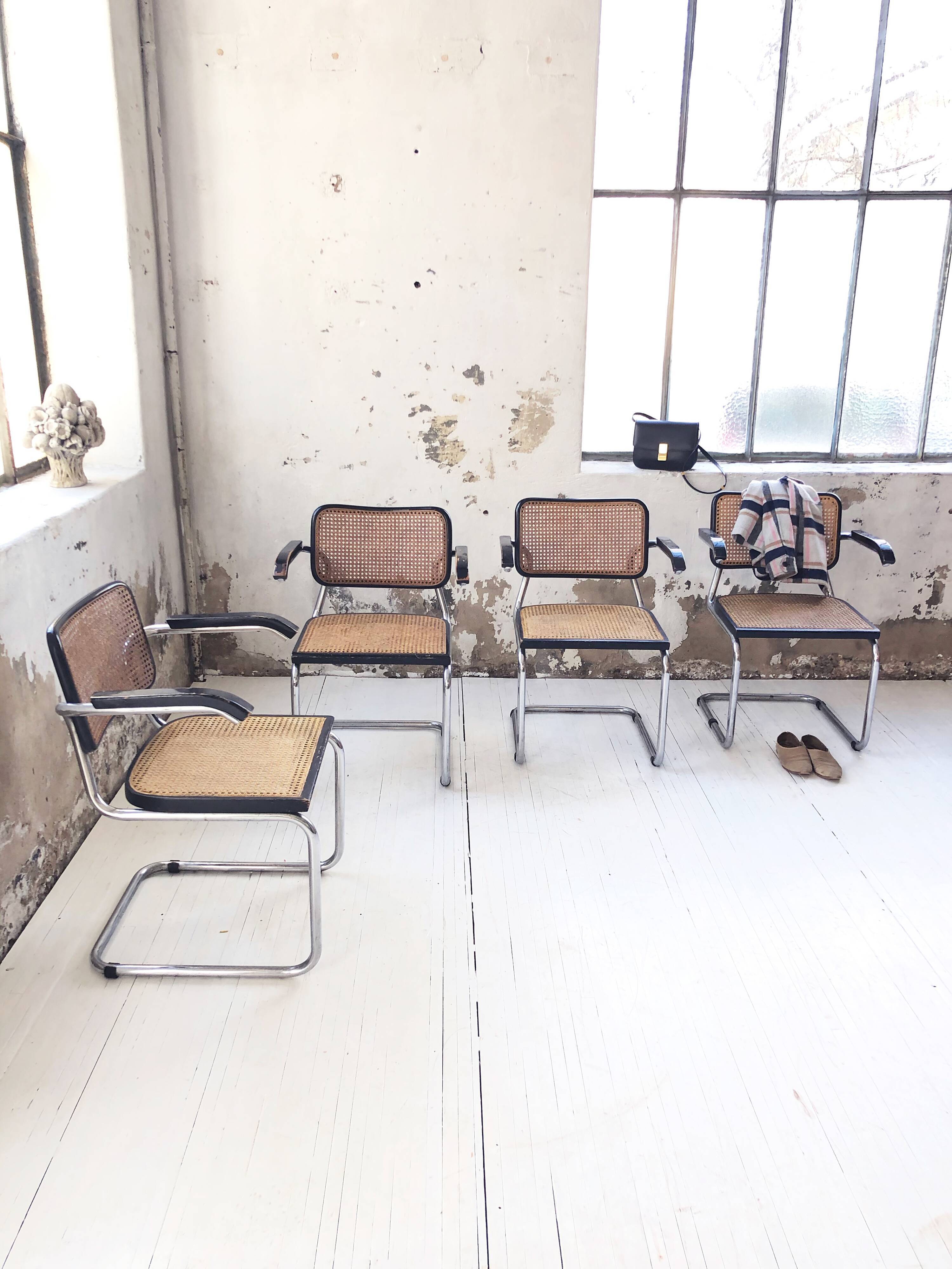 Set 4 chairs S64 by Marcel Breuer for Thonet
