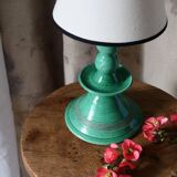 Green ceramic bedside lamp