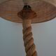 Craft rope lamp with lampshade in raffia 60s-70s