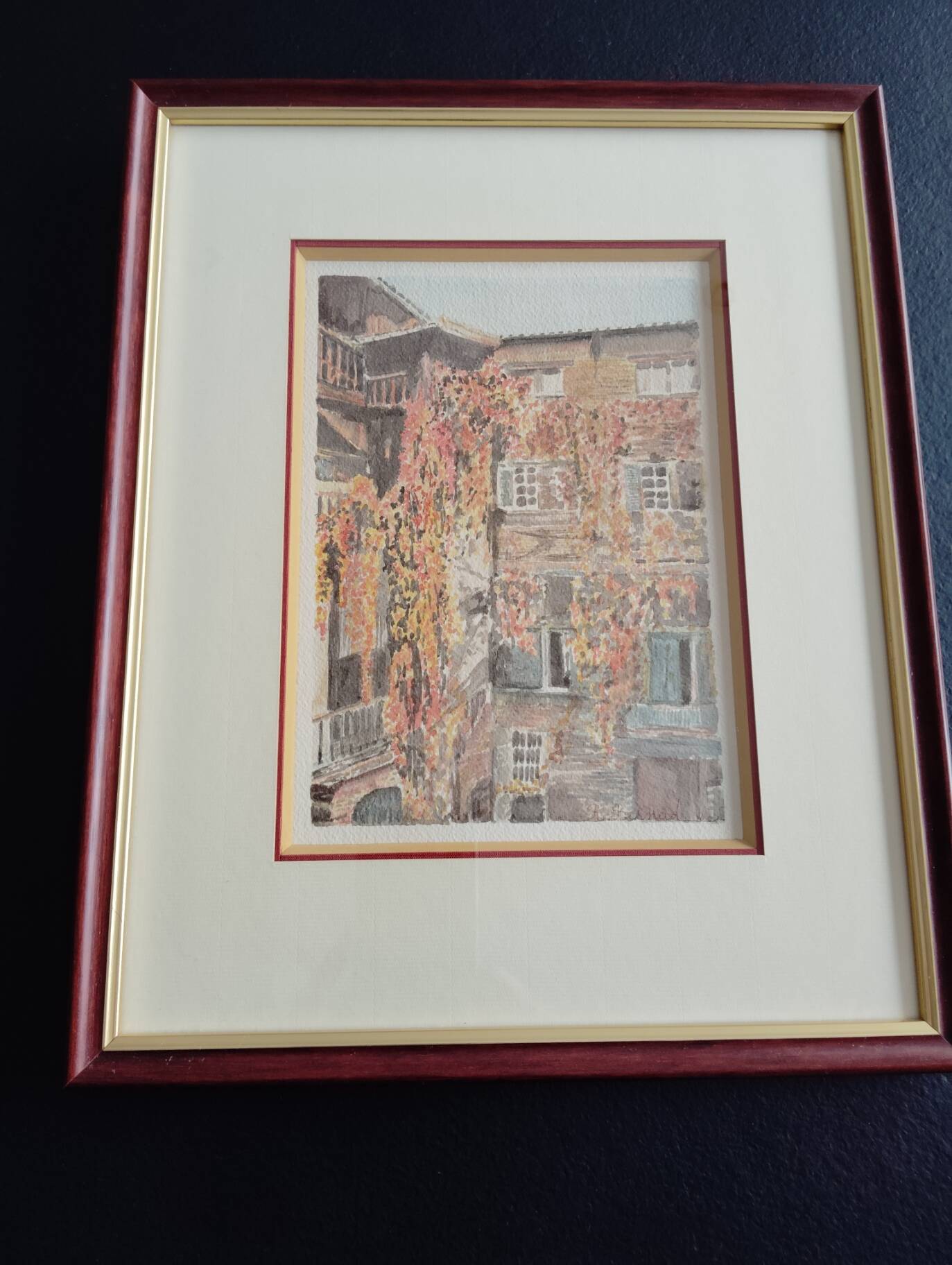 Frame with watercolour