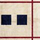 Traditional handmade wool rug in black and white with burgundy 250cmx150cm