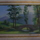 Signed old framed painting depicting a country landscape