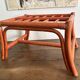 Vintage bamboo and curved rattan luggage rack