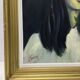 S.foulon - Oil on canvas framed, Woman in hat