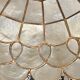 Suspension vintage nacre et laiton