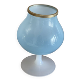 Opaline and brass cup