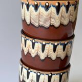 4 tasses à café en terre cuite émaillée