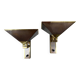 2x Vintage design bronze wall lamps