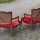 Paire de fauteuils louis  xv