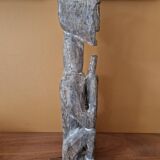 Statue of ancestor known as Guardian of sources in hardwood and pigments - Work from Western Nepal