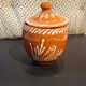 Sugar bowl and portuguese terracotta honey pot