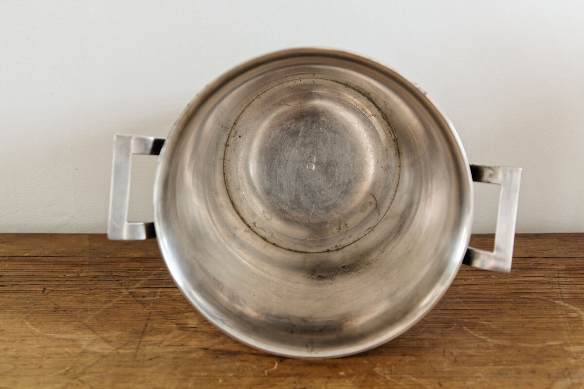 Art Deco champagne bucket, silver metal