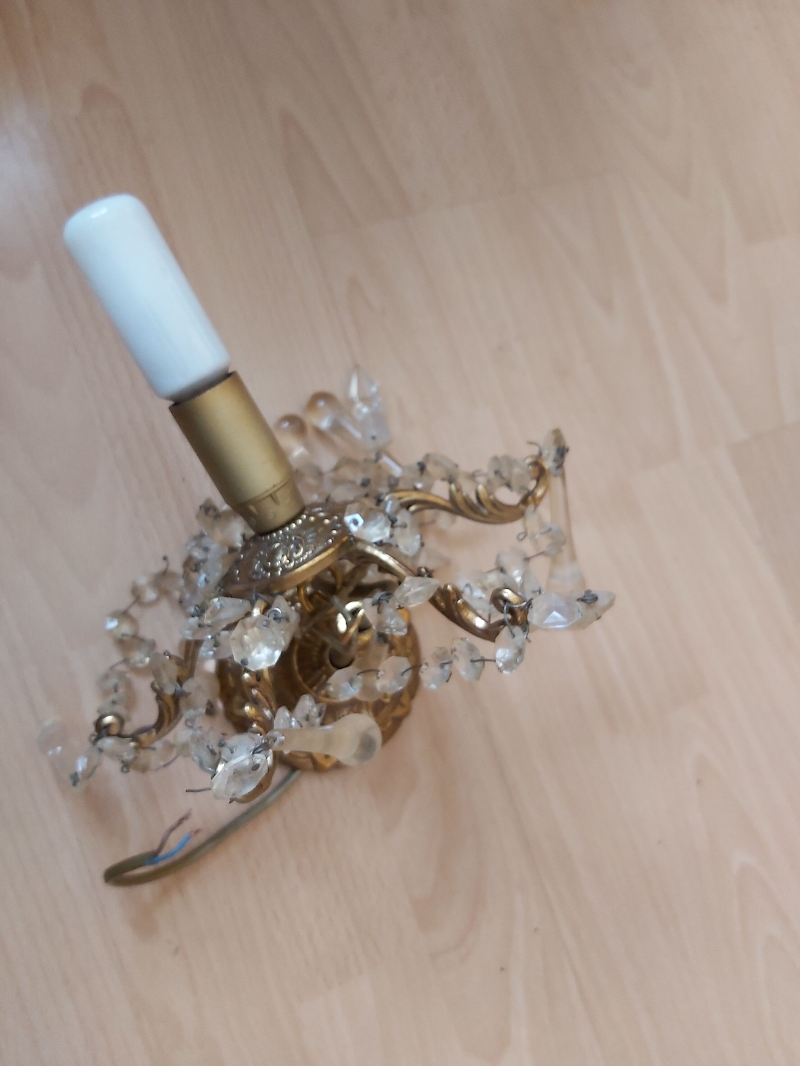 Brass chandelier