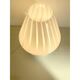 Mid-Century Modern Striped Milky-White "Fungo" Murano Glass Style Table Lam