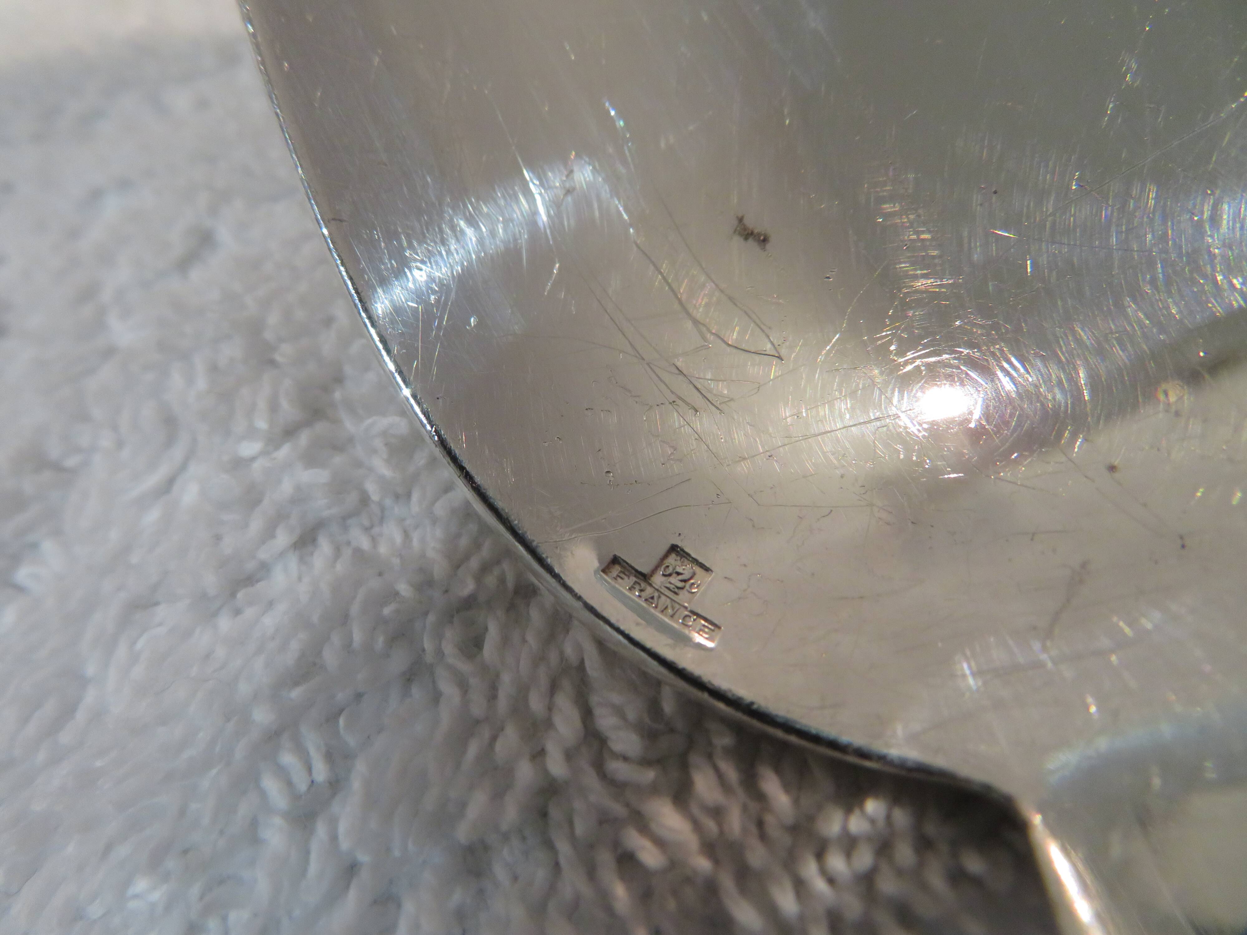 silver plated serving or stew spoon by Christofle Concorde
