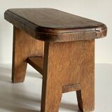 Vintage solid oak stool
