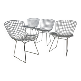 Set of 4 Harry Bertoia chairs for Knoll