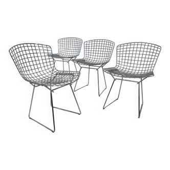 Set of 4 Harry Bertoia chairs for Knoll