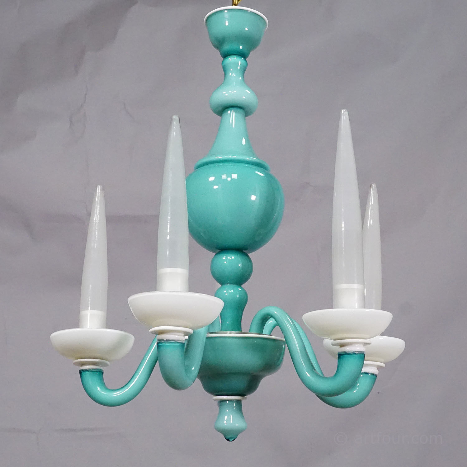 Murano glass chandelier by Gio Ponti for Venini, 1940s