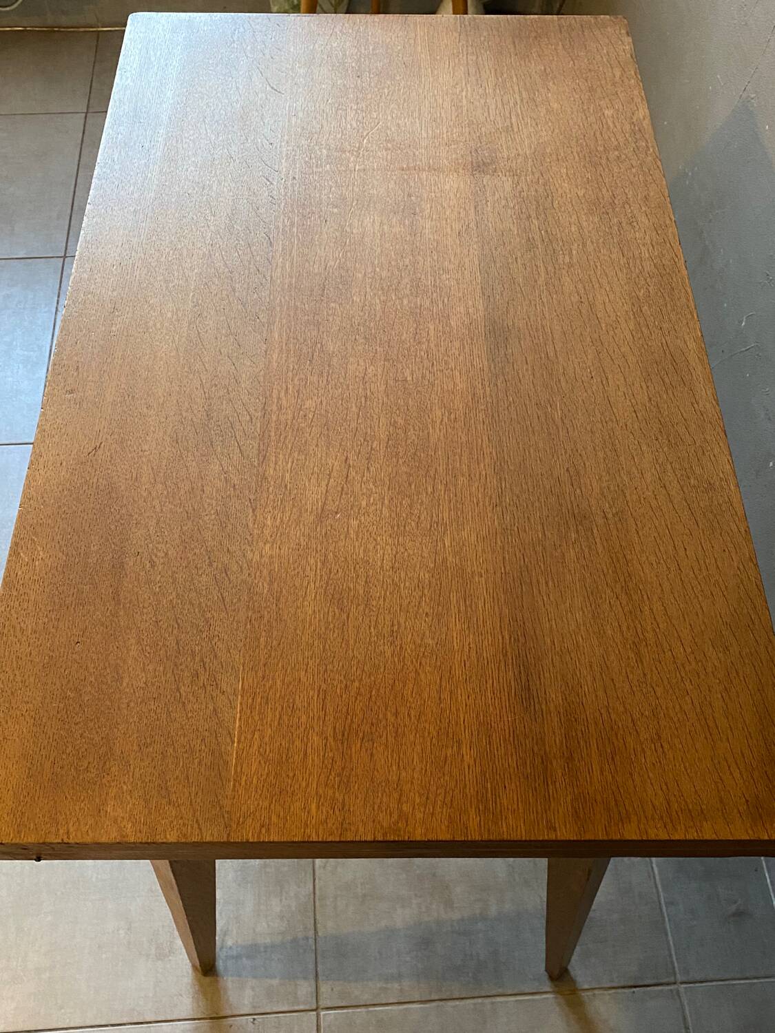 Vintage wooden portfolio table