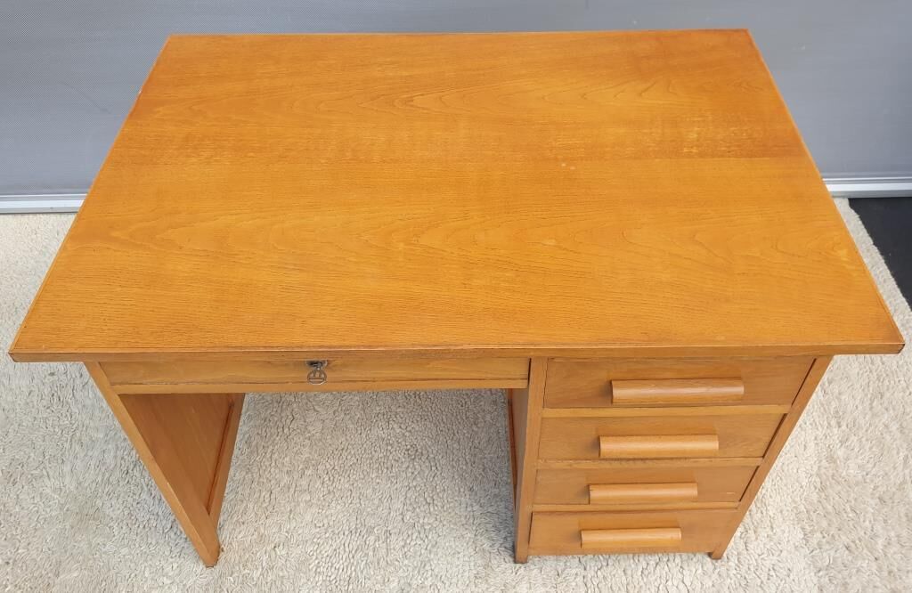 Desk 5 drawers 1 tablet vintage 1950