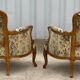 Paire de bergères de style Louis XV