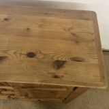Commode en pitchpin massif vintage