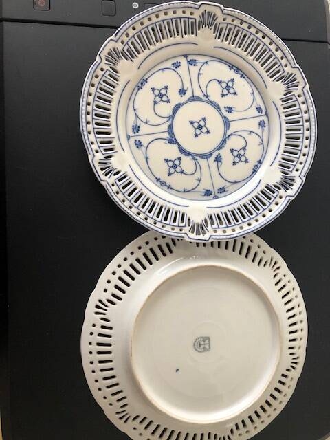 2 assiettes à dessert Schwarzenhammer bleu