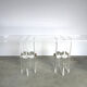 Table console en laiton et lucite, années 1970