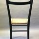 Italian chair in black ash and rope