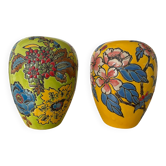 Duo de vases vintage en céramique