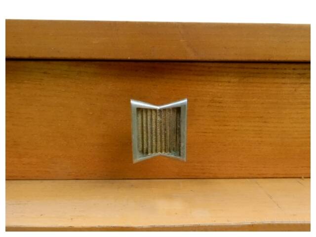 Table de chevet vintage 1950 bois clair