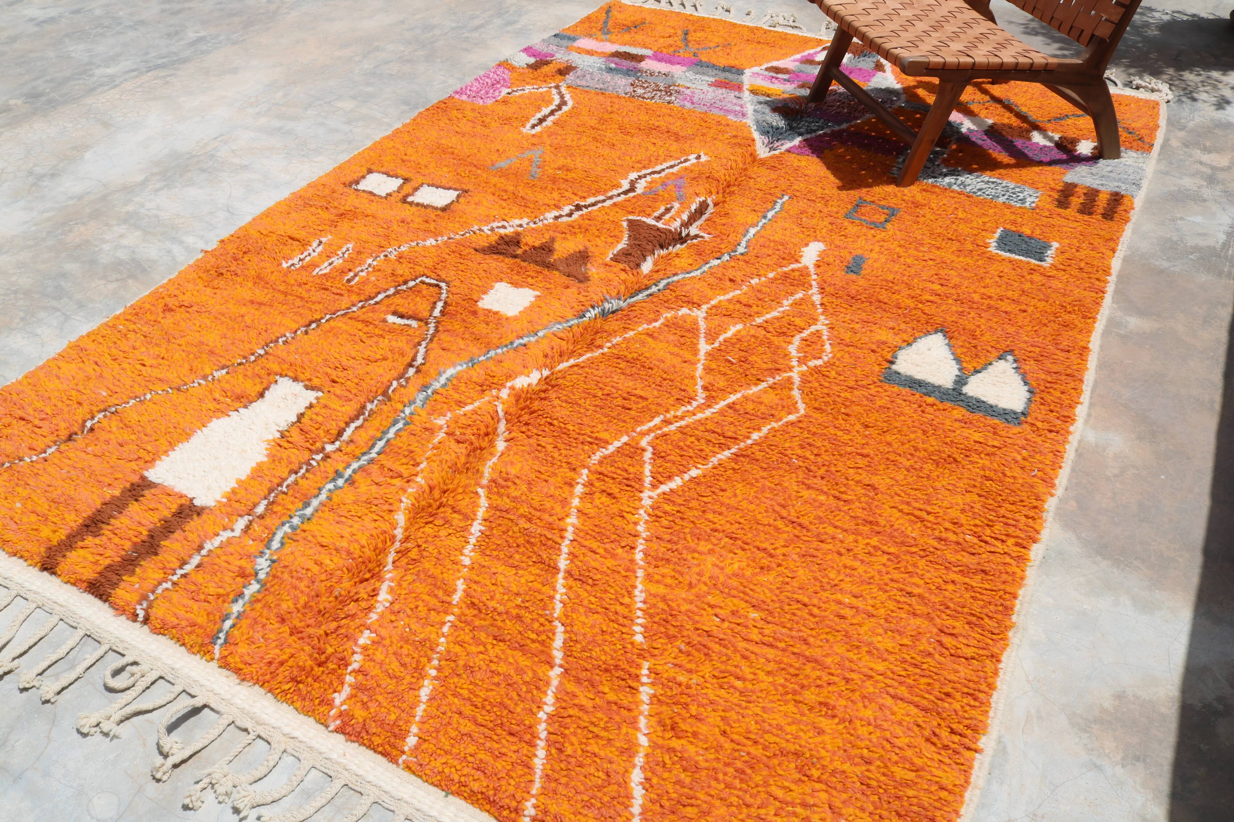 Large handmade colourful rug, 305 x 200 cm - G1020