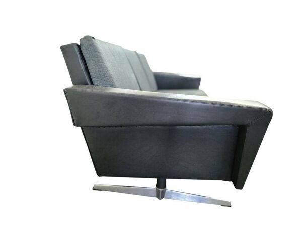 Fauteuil / canapé / canapé vintage des années 70 avec cadre chromé