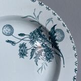 Set of 10 hollow plates Terre de Fer XIXth, model Madrid