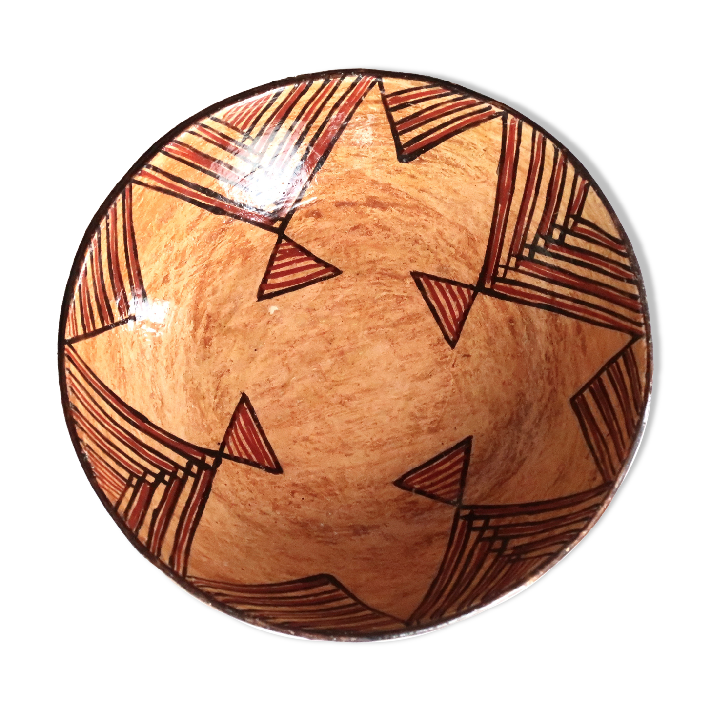 Kabyle wall dish in terracotta, 70s