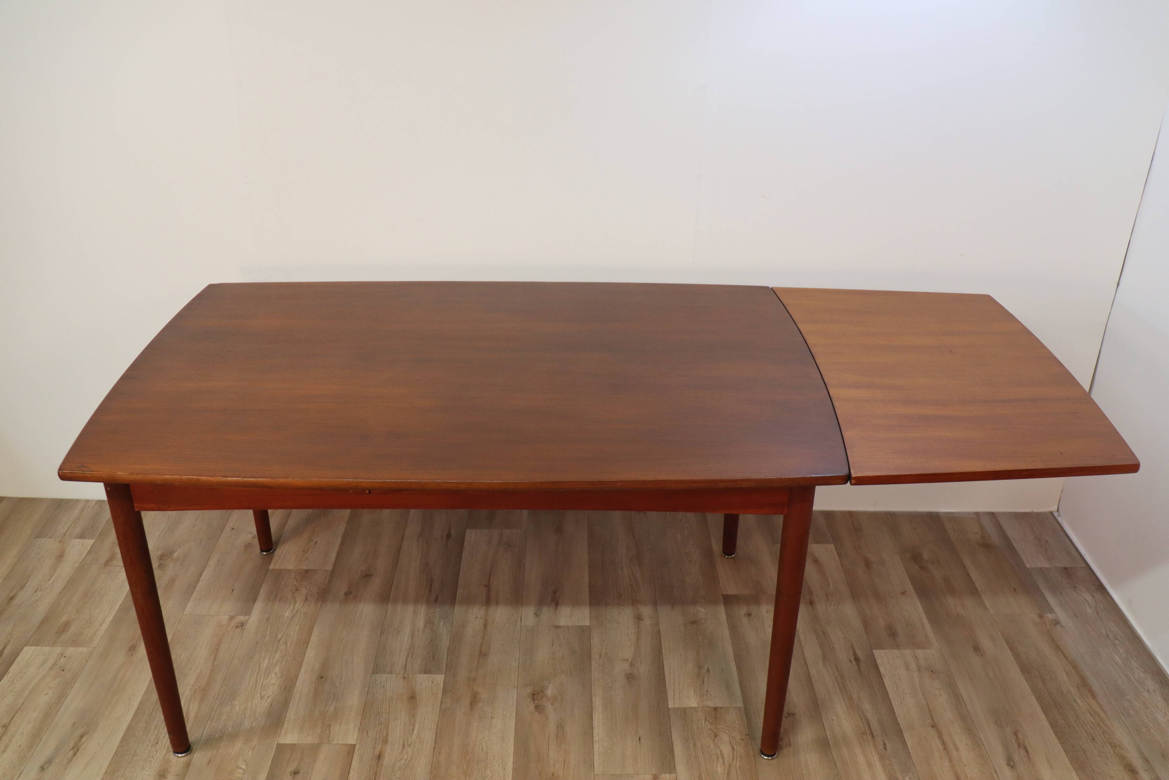 Scandinavian extendable meal table Denmark teak 1960