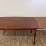 Scandinavian extendable meal table Denmark teak 1960