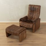 DS-50 Patchwork Armchair with Stool by De Sede