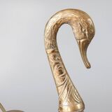 Mid century swan magazine rack by maison jansen