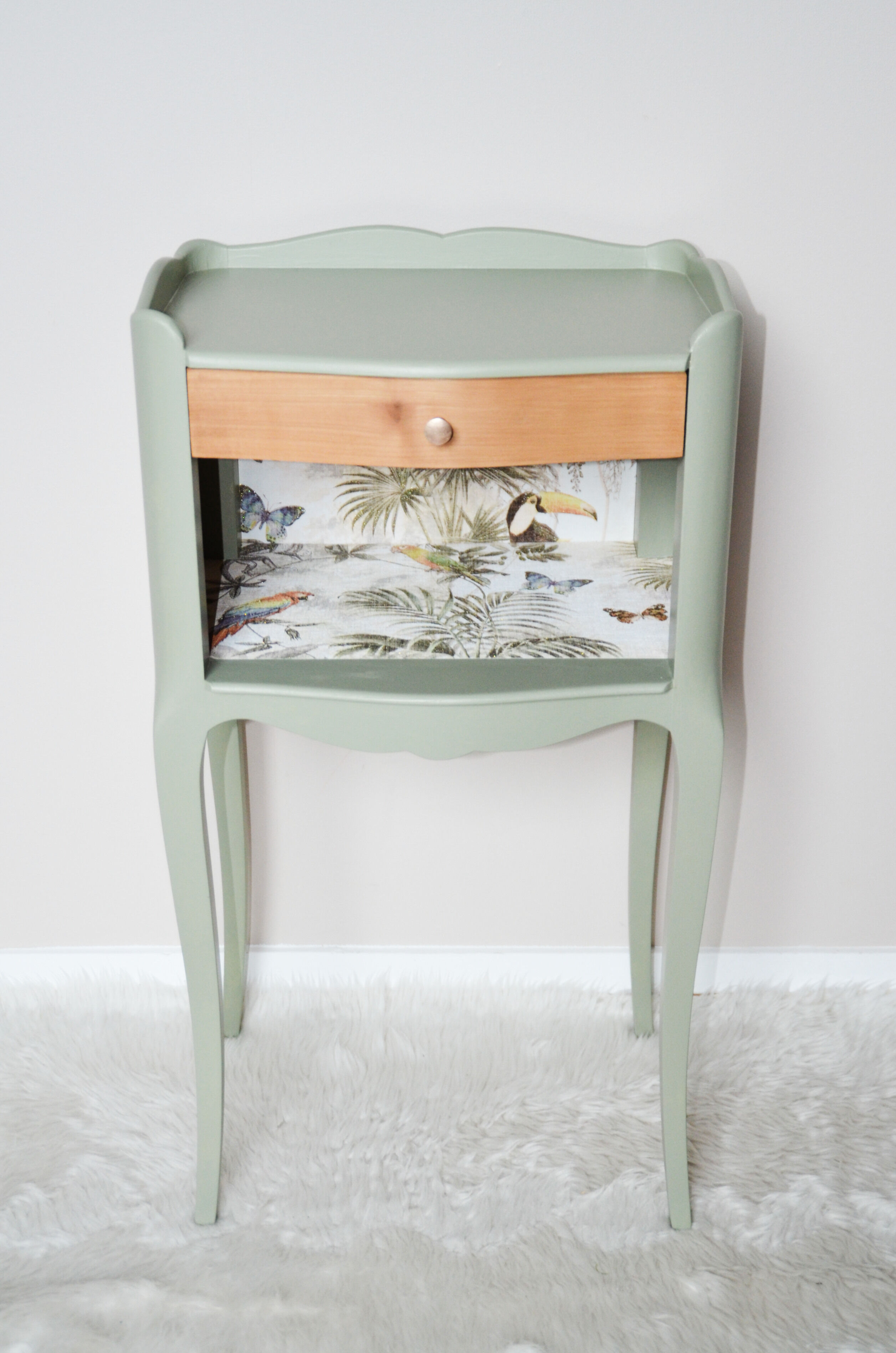 Louis XV style bedside, revamped