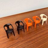 300 Monobloc Decorative Chairs Small by Henry Massonnet for Stamp, France, 1970s, Set of 5