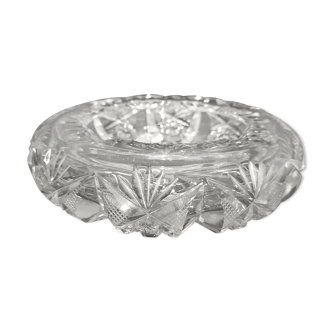Hand-cut crystal ashtray - round 16cm