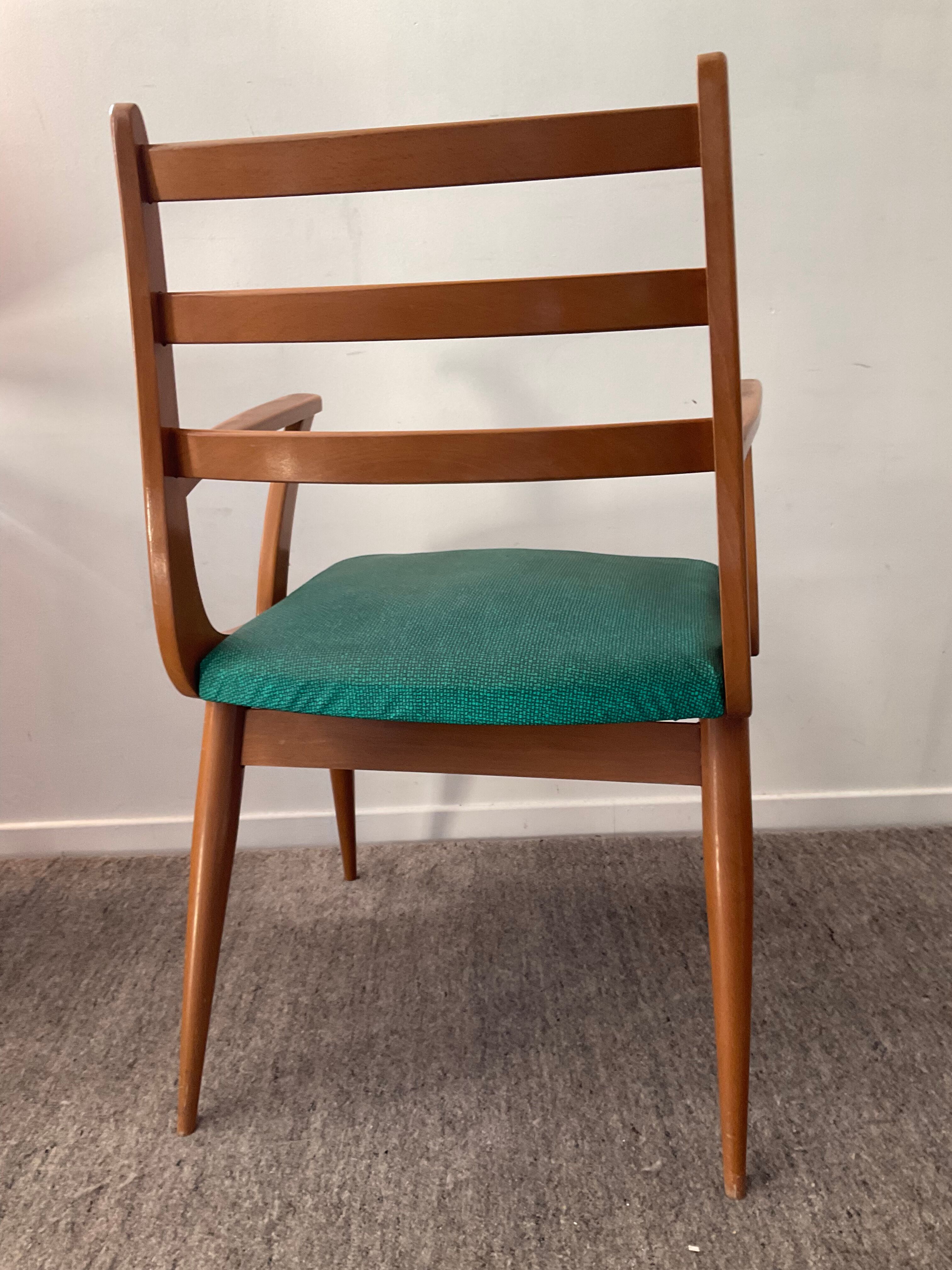 Scandinavian armchair from the 60s in solid beech